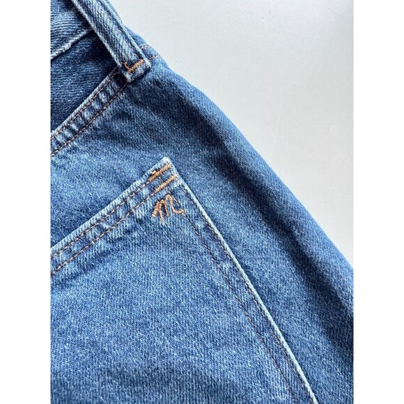 MADEWELL Medium Blue Rinse 100% Cotton Rigid Denim A-Line Skirt, Size 28 - Picture 11 of 16